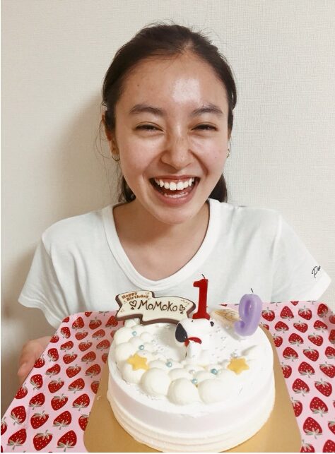19歳の誕生日を迎えた田辺桃子